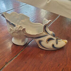 Victorian porcelain decorative shoe